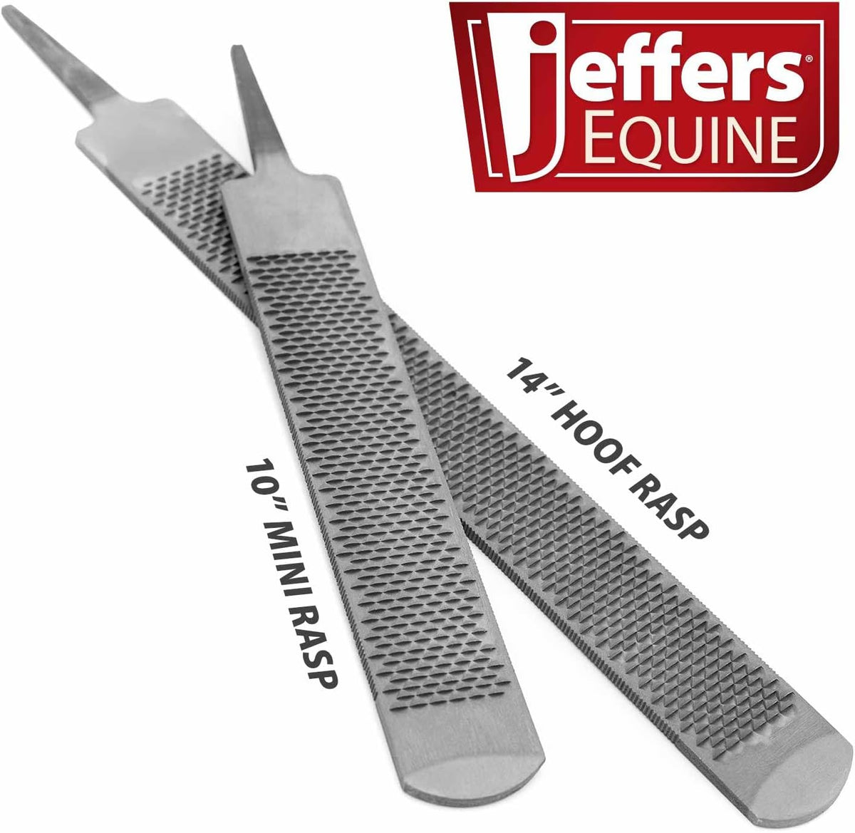 Jeffers Livestock Mini Hoof Rasp for Goats, Sheep, Pony, Mini Horses, Foals – 14" Ergonomic Steel Hoof Trimming Tool with 6 Teeth per Row – One Hand Use, Compact Farrier Hand Rasp