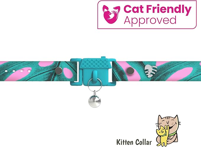 Kittyrama Botanicals Monstera Kitten Collar. Award Winning. Hypoallergenic - Image 2