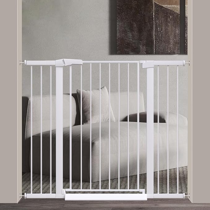 Fairy Baby 38" Extra Tall Pet Gate, 29.5"-48.8" Extra Wide Long Baby Gate by FairyBaby