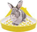 Litewoo Rabbit Litter Box Toilet Bunny Corner Potty for Guinea Pigs, Yellow