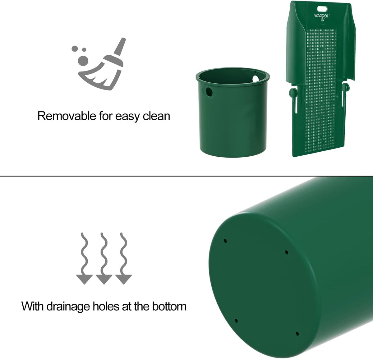 WACOOL Hanging Reptile Feeding Bowl with Grid Plate for Bugs Climbing & Move, Arboreal Reptile Climbing Feeder Bowl for Feeding Chameleon, Lizard, Iguana, Gecko, Frog