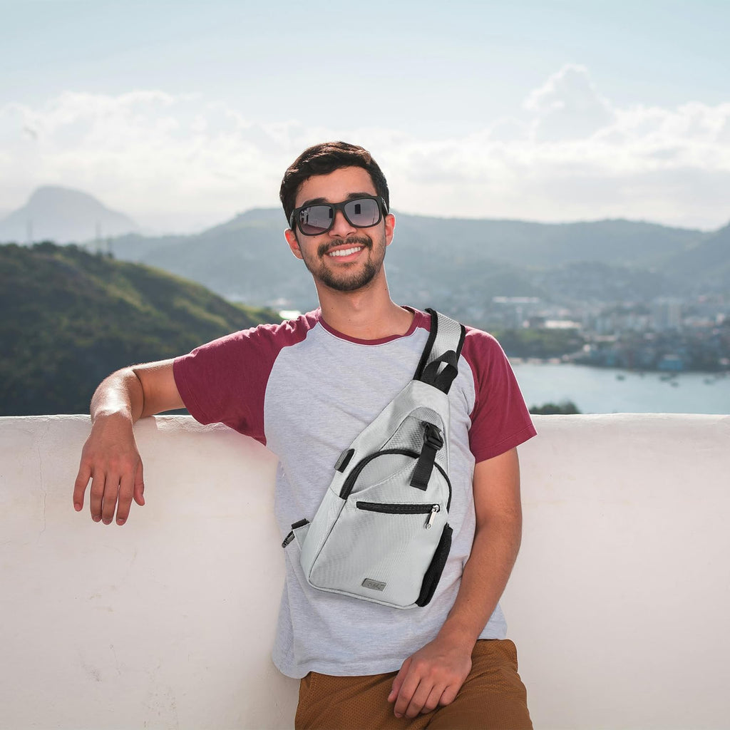 Tactical Chest Sling Bag for Men,Theft Crossbody Bag,Lightweight Hiking Shoulder Pack for Cycling, Travel, Camping