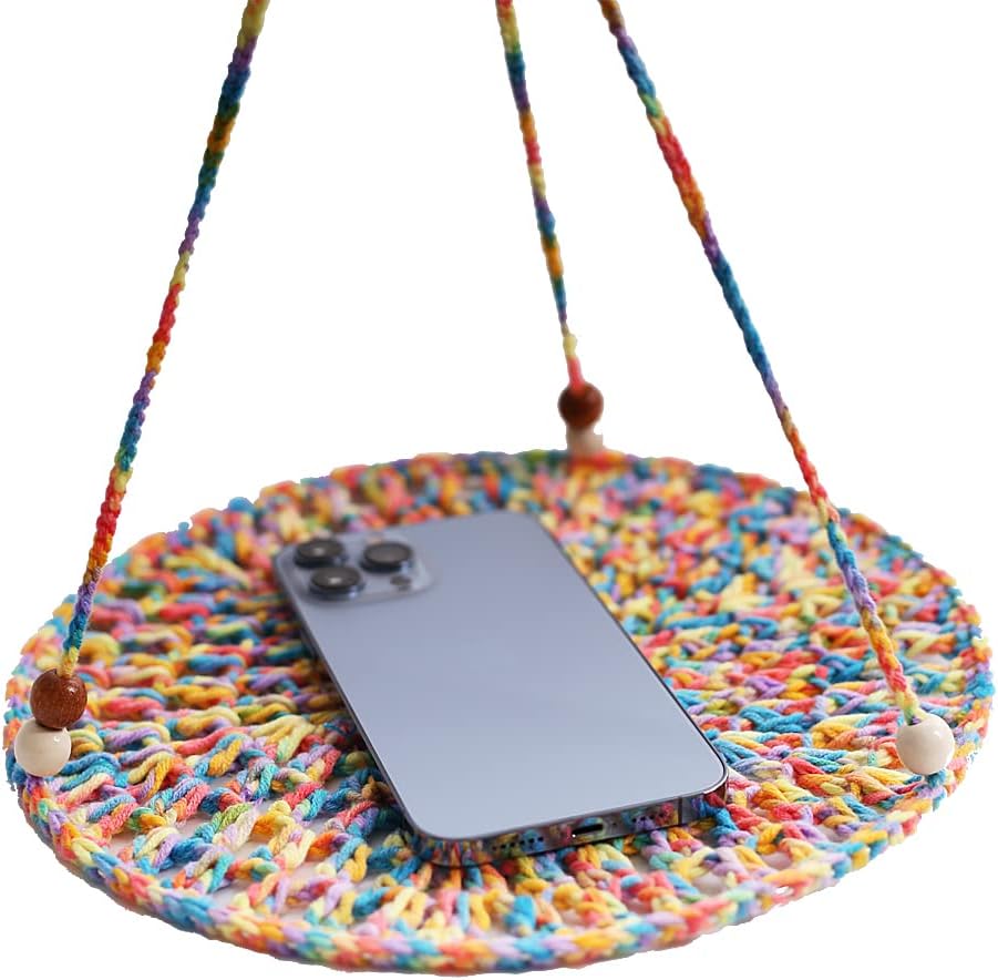 Handwoven Hammock Bearded Dragon Rest Bed Habitats Supplies Climbing Terrarium for Lizard Leopard Gecko Parrots Parakeet Cockatiel Rats Snake Hamster Squirrel Chameleon Small Birds (Dazzling Orange)