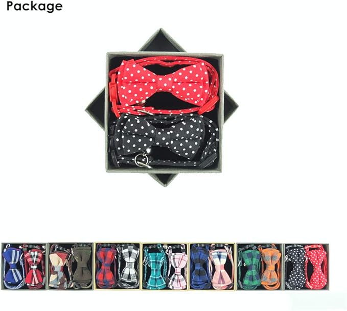 Cat Collar with Bell and Bow Tie, Breakaway Clasp Cute Dots Kitty Kitten Collar - Image 2