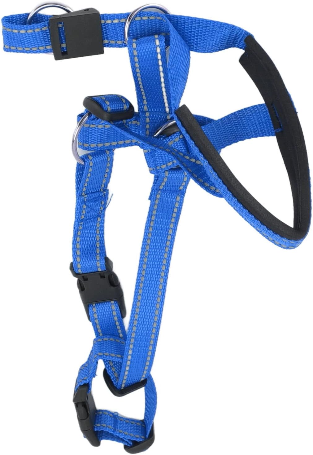 Dog Head Collar, Soft Breathable No Pull Training Halter with Safety Strap for Outdoor Walks Large Dogs Nylon L 1 Pack