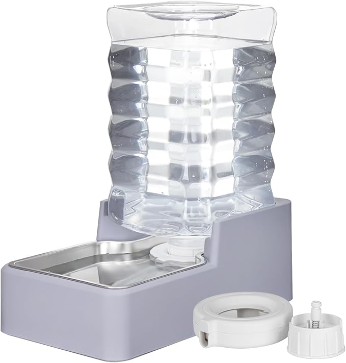 Automatic Water Dispenser Large: Upgraded 100% BPA-Free 8L Light Gray Stainless by MASOCAT