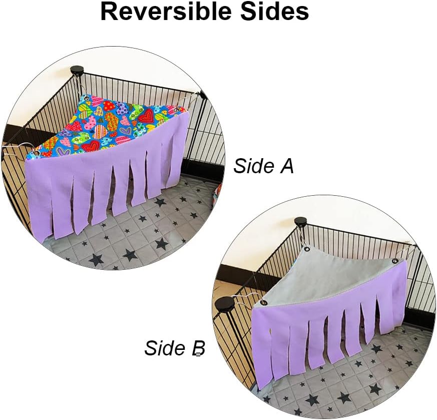 RIOUSSI Guinea Pig Hideout Hideaway Corner Fleece Toys Cage Accessories