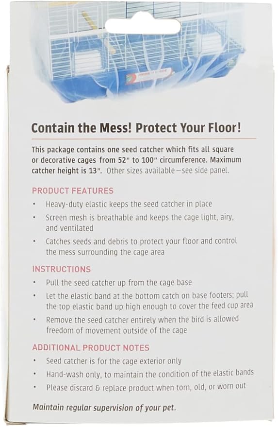 Prevue Pet Products Mesh Bird Seed Catcher 13" H, Large Size - Image 2