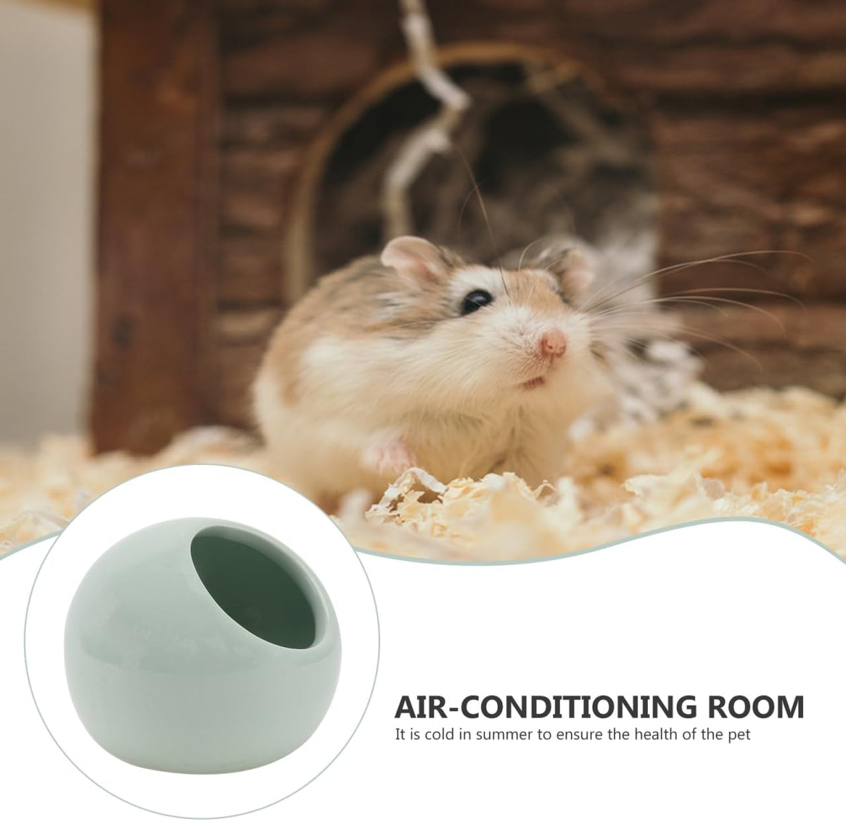 POPETPOP Hamster Summer Cooling Nest Pet Mat Small Animal Sleeping Bed Comfortable Pet Supply 3.14X3.14X2.55In Travel Couch Use