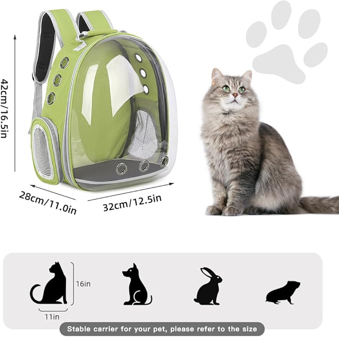 Pet Backpack Carrier, Bubble Backpack Cat Carrier, Pets and Small Dogs - Image 5