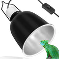 Reptile Reflector Dome Lamp Fixture, 5.5 inch Deep Polished Aluminum UVB Light Fixture for Reptile Glass Terrariums fit UVB UVA Bulb, Basking Heat Bulb, Ceramic Heat Emitter