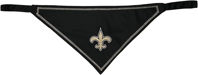 Pets First NFL New Orleans Saints TIE Bandana, Size Large/X-Large. Dog Bandana - Image 2