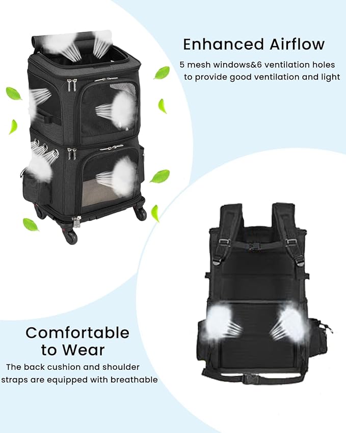 Double-Compartment Pet Carrier Backpack - Image 3