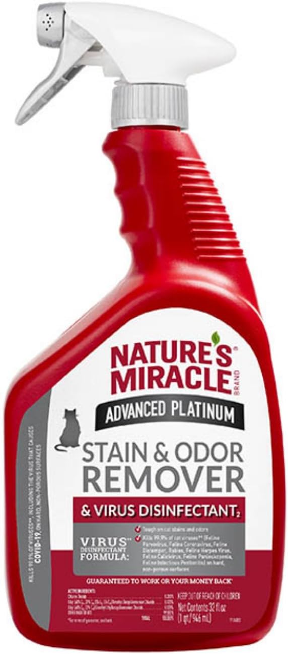 Nature's Miracle Advanced Platinum Cat Stain & Odor Remover, 32 oz
