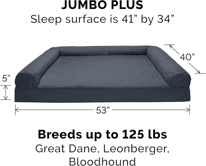 Furhaven Orthopedic Dog Bed for Large Dogs w/ Removable Bolsters & Washable - Image 2