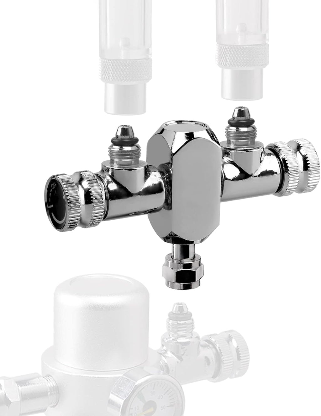 Aquarium Conventional CO2 Splitter Regulator Valve 2 Way for CO2 Generator