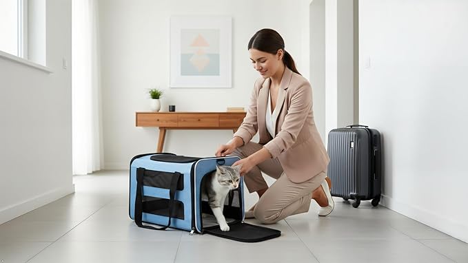 Cat Carrier Soft-Sided Travel Bag - Image 8