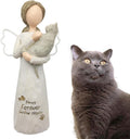 Memorial Gift Resin Angel Figurine for Cat, Grey