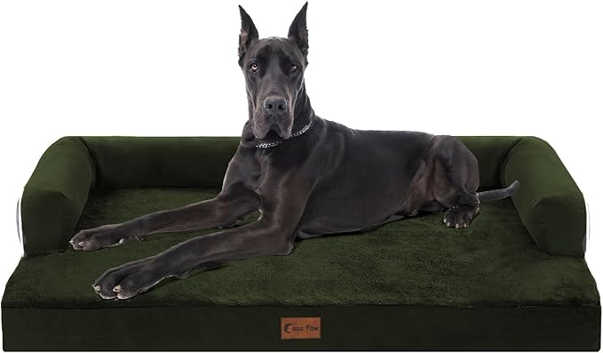 Orthopedic XXL Dog Beds, Waterproof Egg Crate Foam Big Pet Bed by CasaPaw