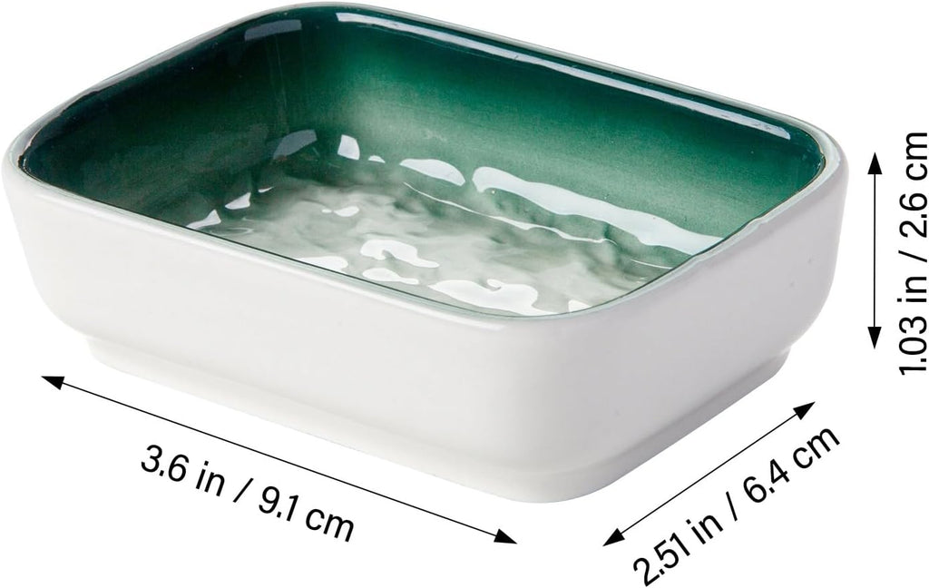Ceramic Feeding Bowls for Small Animals, Ideal for Hamster, Guinea Pig, Hedgehog and Gerbil (Blue + Green + Brown)