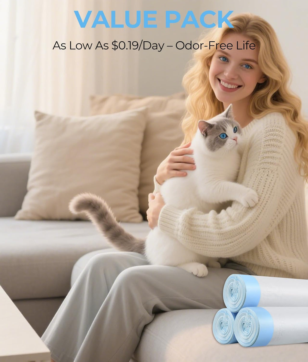 40 Pcs Automatic Cat Litter Bags fits PURA MAX 2/MAX/X&ScoopFree Clumping