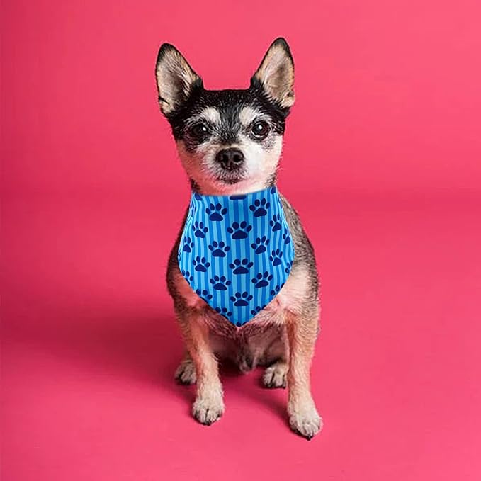 30 Pcs Paw Print Dog Bandanas for Small Dogs Stitch Dog Bandanas Bulk Polyester - Image 6