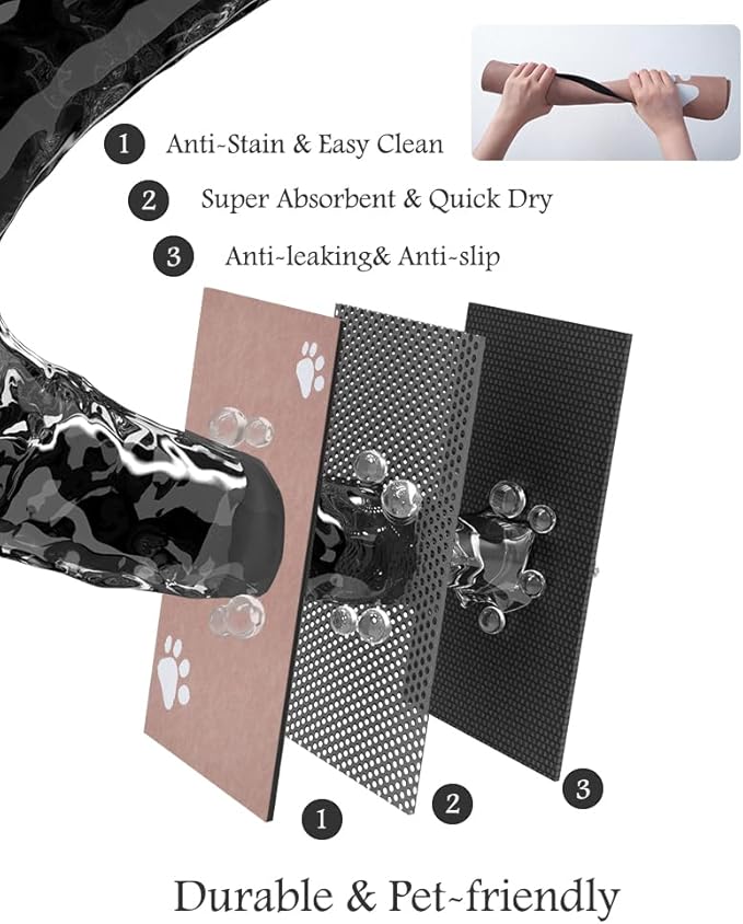 Pet Feeding Mat-Absorbent Dog Mat - Image 6