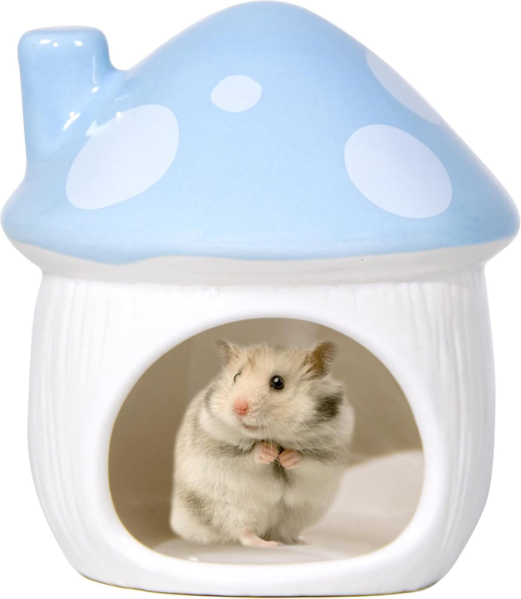 Ceramic Hide Hamster Hideout Small Pets Habitat House Accessories (Brown)