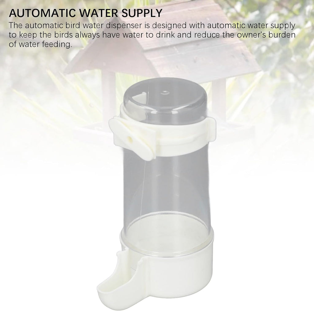 Plastic Bird Water Feeder, Spill-Proof Hanging Dispenser
