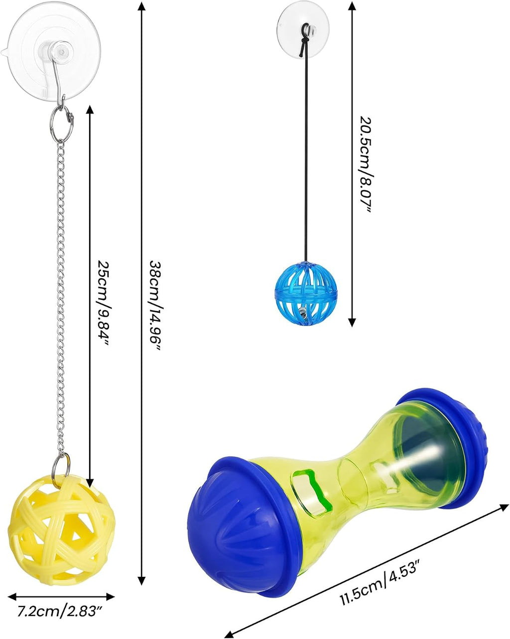 Bearded Dragon Enrichment Toys, Interactive Reptile Feeder Ball Set