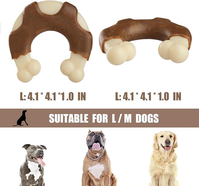 Durable Nylon Dog Toys, 2 Pack Tough Chew Toys - Image 5