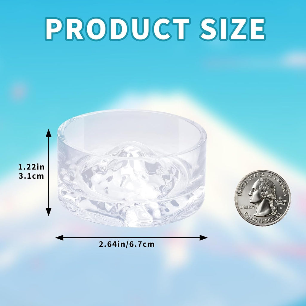 Jumping Spider Enclosure Accessories, 2 Pack Glass Feeding Dish for Food and Water, Little Food Bowl for Jumping Spider, Tarantula, Beetle and Other Small Pets