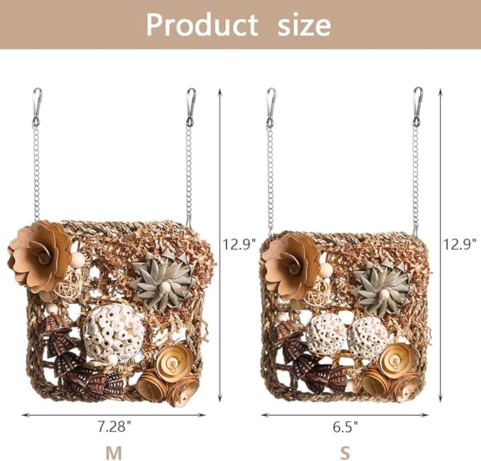 Bird Foraging Toys Natural Bird Toys Conure Toys Parrot Shredding Hanging Toys - Image 5
