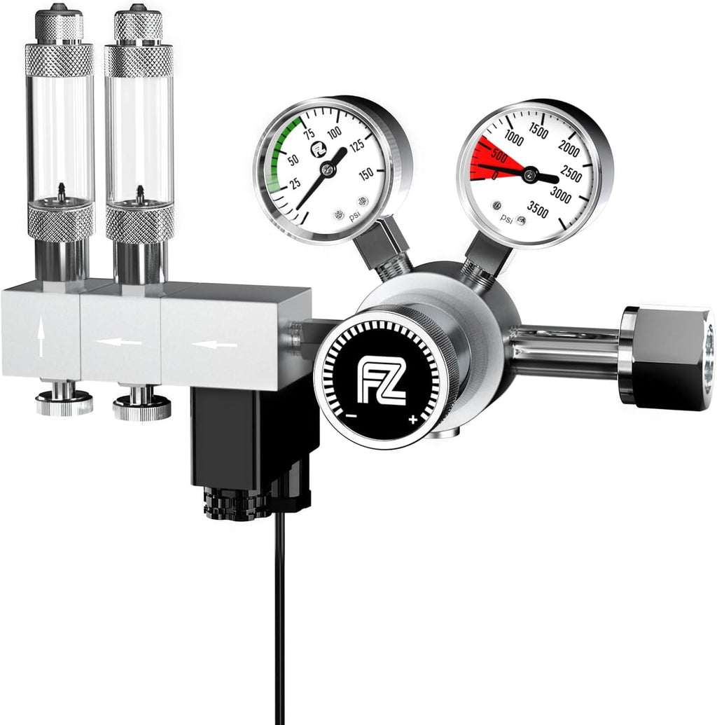 FZONE Pro Dual Stage Aquarium CO2 Regulator CGA320 for Aquarium Plant Tanks