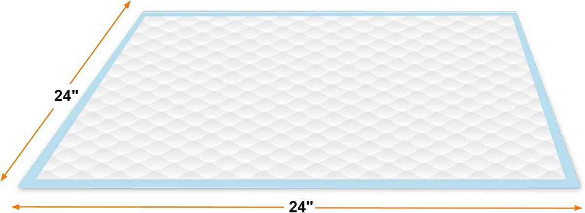Aurora Pet Ultra-Absorbent Puppy Pee Pads – Large 24x24 Inch, Leak-Proof & Quick-Dry Potty Training Pads (40-Pack), Durable Protection for Dogs – Blue & White