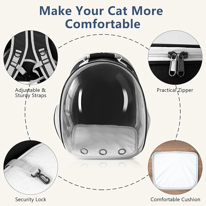Cat Backpack Carrier Back Expandable Bubble Pet Carrier Backpack - Image 4