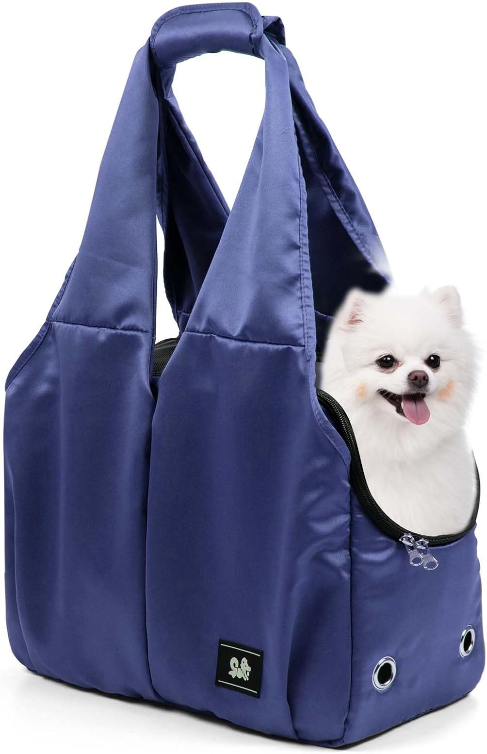 Dog Purse Carrier for Small Dogs, Cats, and Puppies – Soft-Sided Travel Pet Tote Bag with 4 Large Pockets, Foldable, Lightweight, Fits Pets up to 15 lbs, for Travel, Outings (Beige)