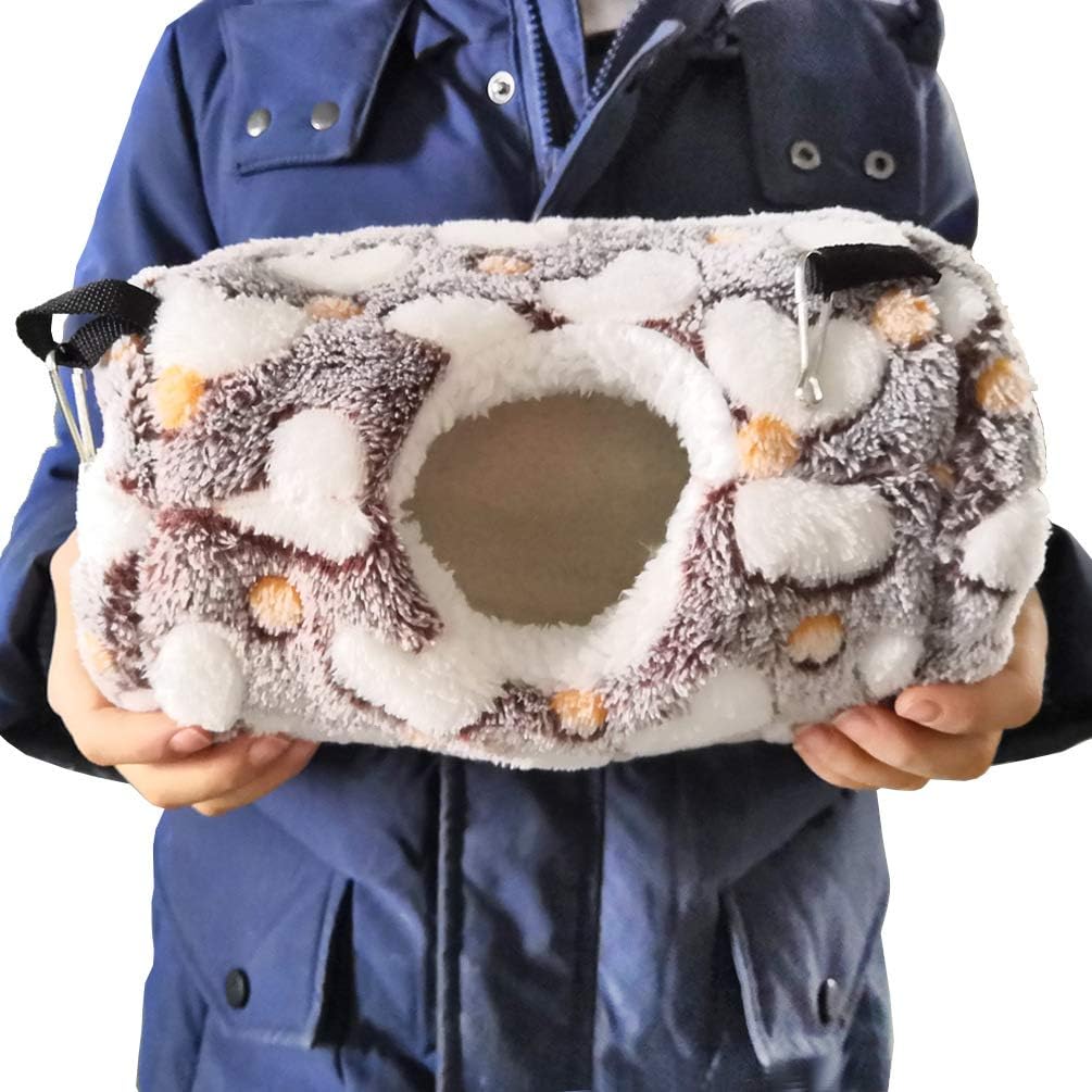 Litewoo Sugar Glider Sleeping Pouch Small Animal Hammock Bed Nest, Coffee