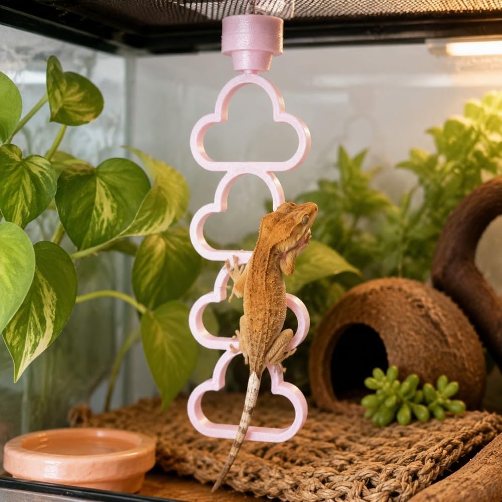 Crested Gecko Tank Accessories Magnetic Cloud Climbing Ledge 3D Printed