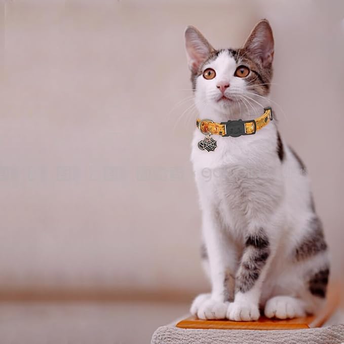 Halloween Cat Collar, Cotton 2 Pack Cat Collar - Image 7