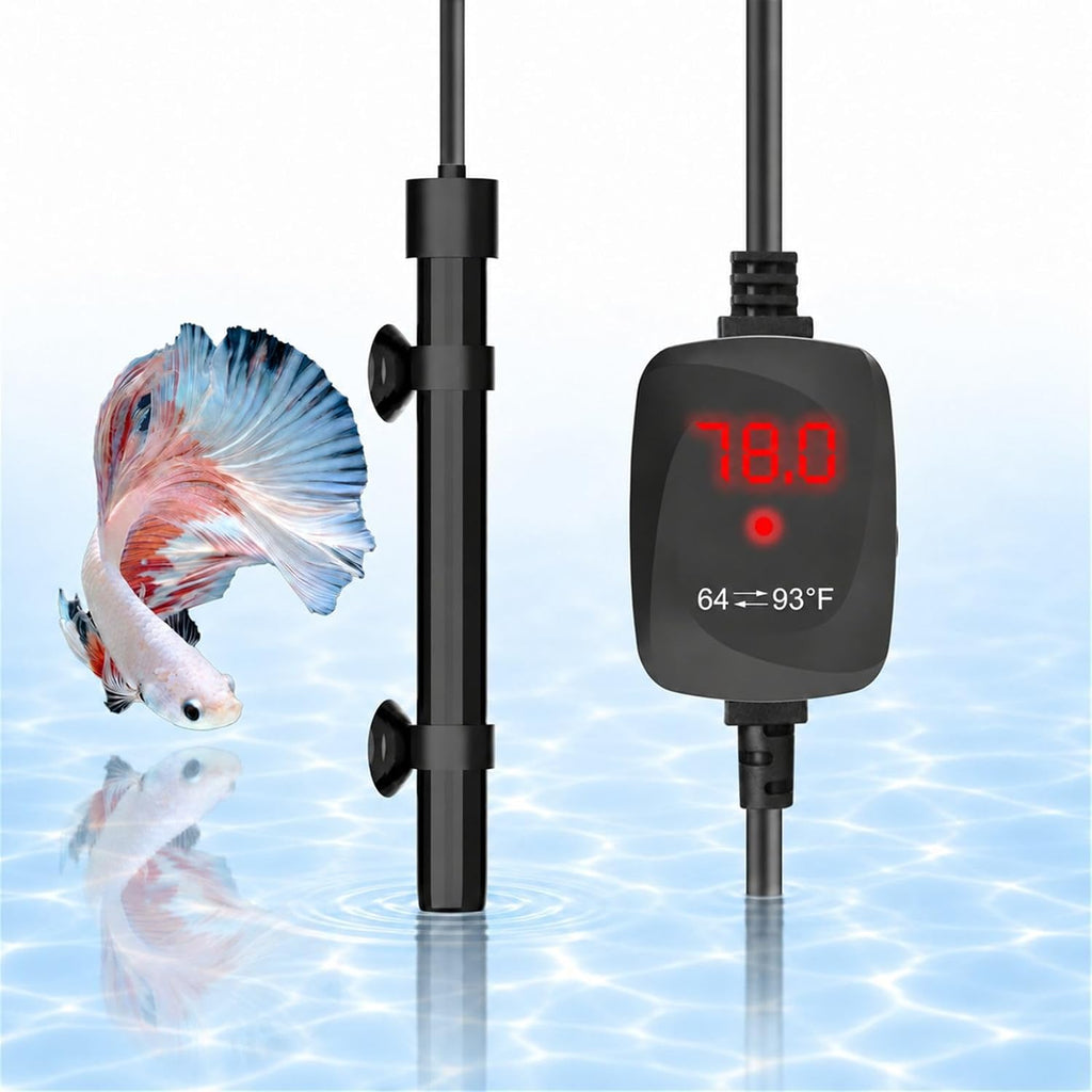 50W Alumina Ceramic Mini Aquarium Heater Betta Heater for 5-10 Gal Tanks