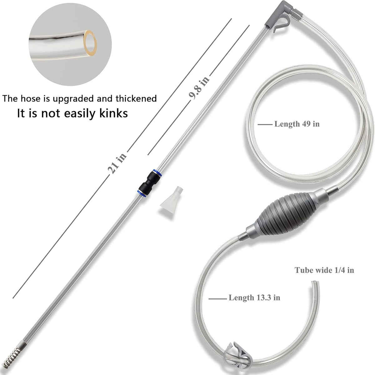 AREPK Aquarium Siphon Vacuum and Water Changer Kit for Small Fish Tanks