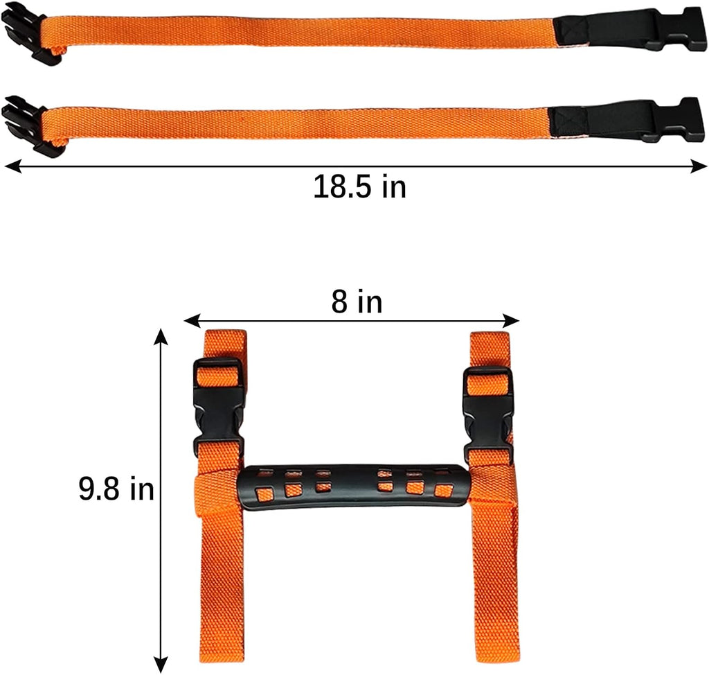Easy Carry Straps for Dog Playpen, 2Pack, Orange