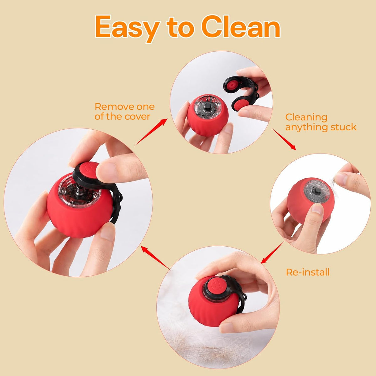 Interactive Cat Toys with Bird Sounds & 3 Speed Modes for Indoor Cats Play