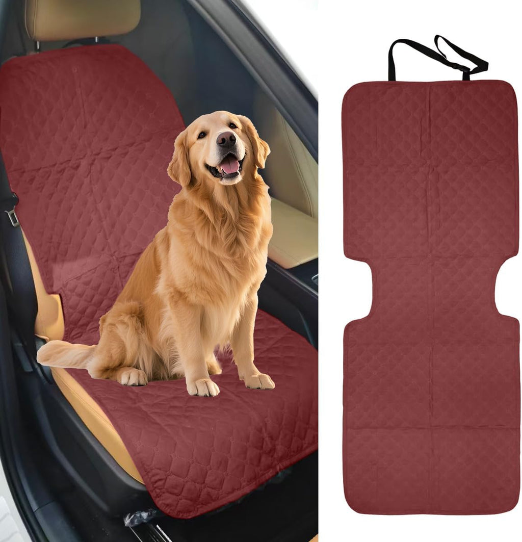 Dog Car Seat Cover, Scratch-Proof Front Seat Cover for Pets, Khaki
