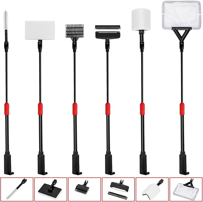 TOPZEA 6 in 1 Aquarium Cleaning Tool Kit, Fish Tank Cleaner Set - Image 5