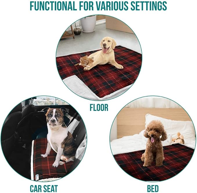 PetAmi Dog Blanket for Bed, XL Pet Blanket Large Dogs, Fleece Furniture Couch - Image 4