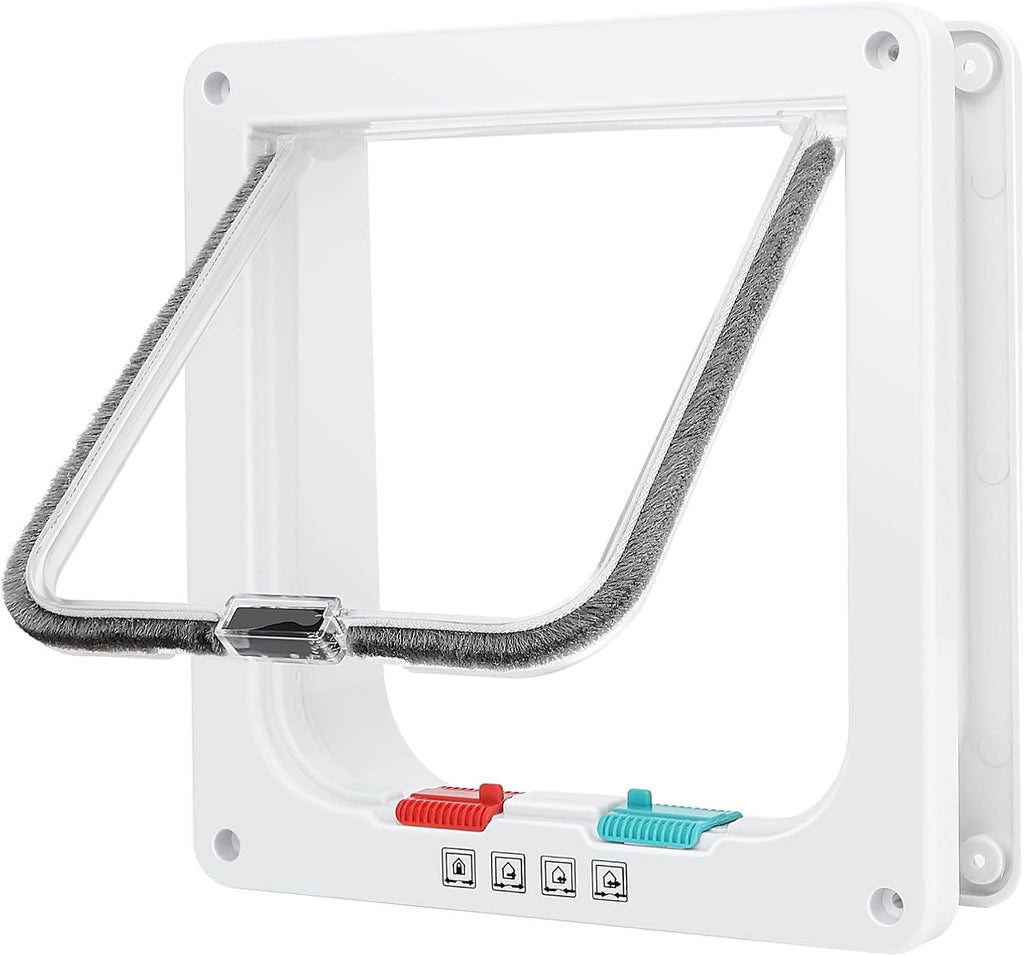 Lessmon Cat Door, M, 4-Way Lock, Outer Size 7.48x7.87x2.16in
