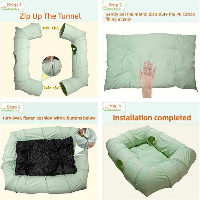 XxingSheep 4 Ways Shuttled XL Cat Tunnel Bed - Image 6