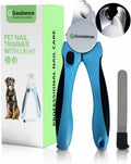 Dog Nail Clippers with LED Light – Safety Guard, Sharp Blades, Nail File Included – for Dogs, Cats & Small Pets